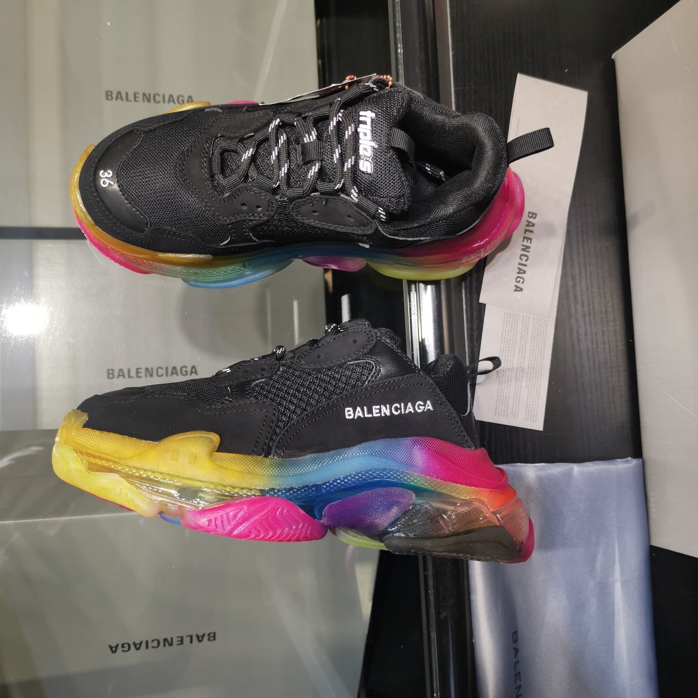 SNBAL  Triple S Sneakers Clear Sole