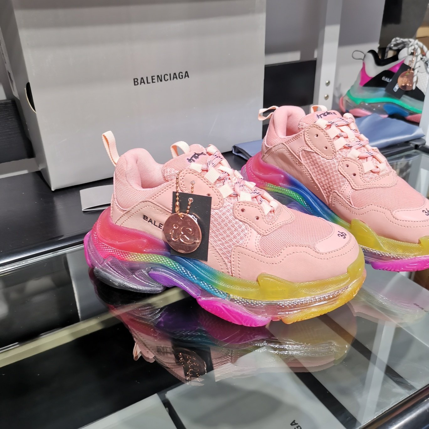 SNBAL Triple S Sneakers Clear Pink
