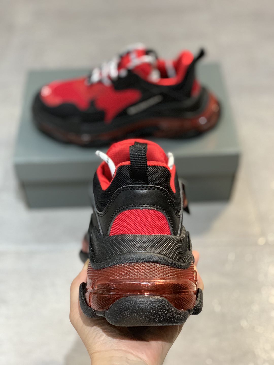 SNBAL  Triple S  Red Sneakers