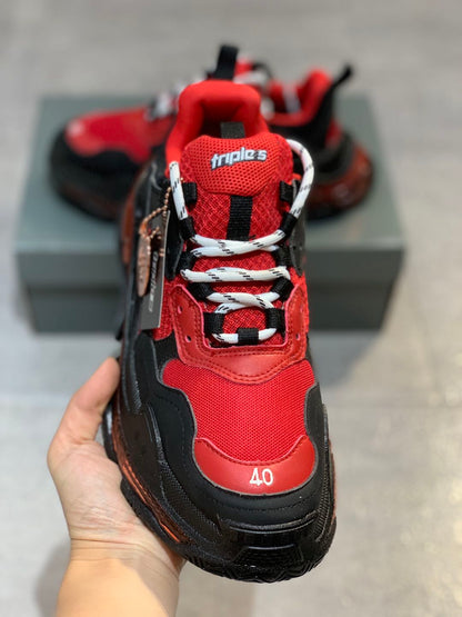 SNBAL  Triple S  Red Sneakers