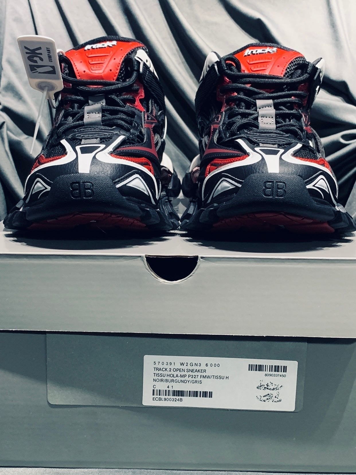 SNBAL  Track Trainers Sneakers 2 Black Red