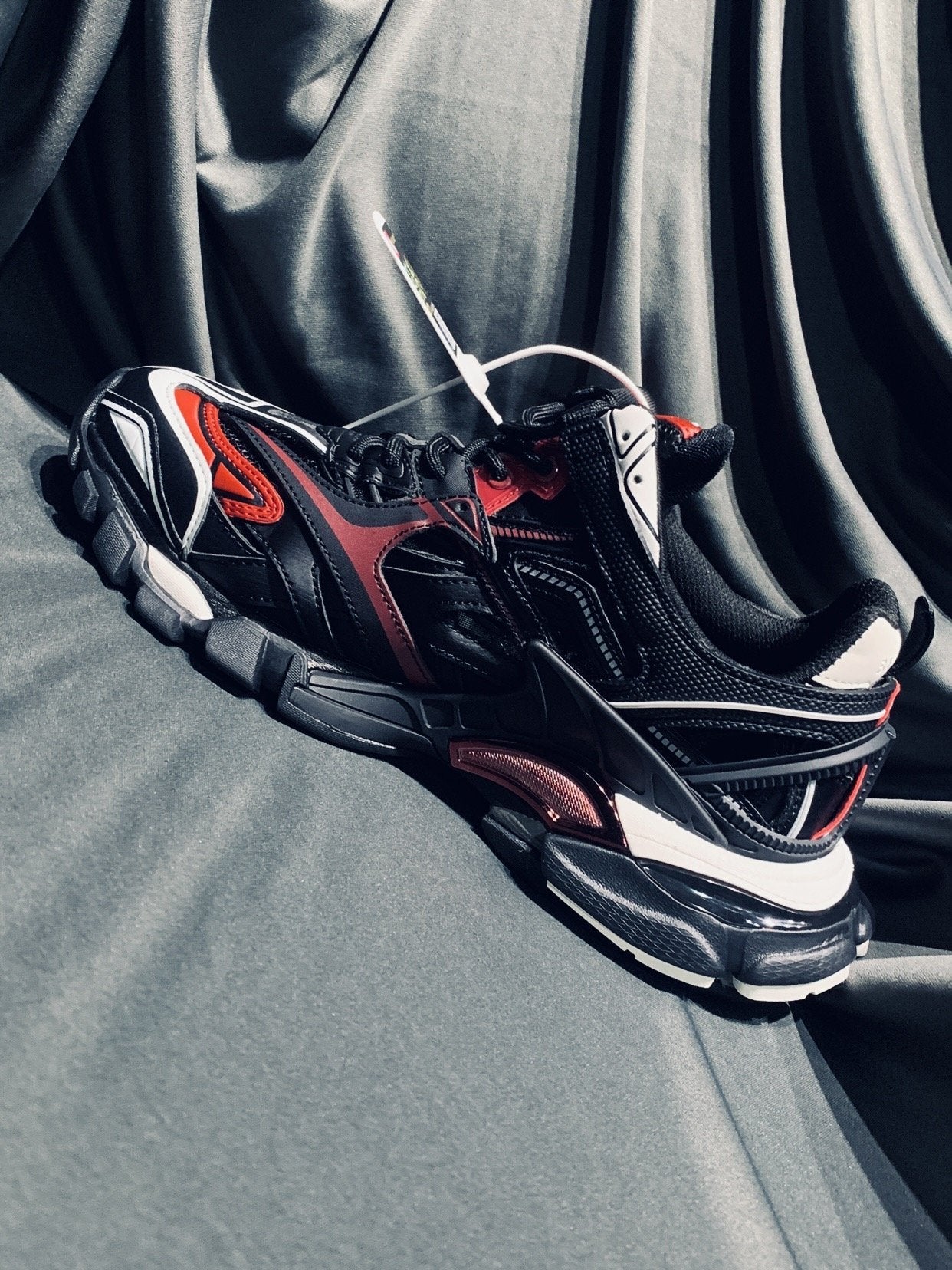 SNBAL  Track Trainers Sneakers 2 Black Red