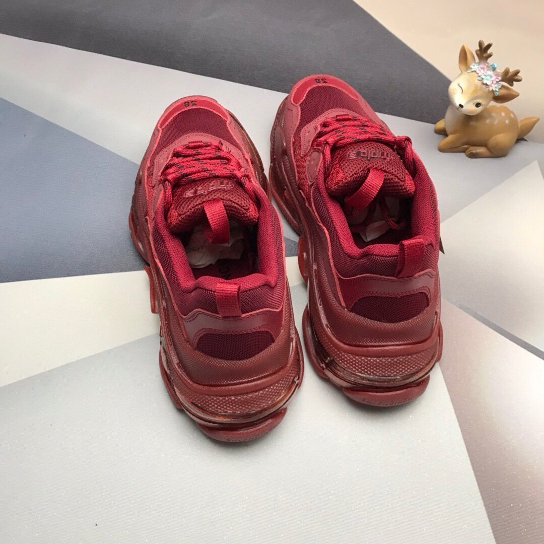 SNBAL  Triple S Dark Red Sneakers