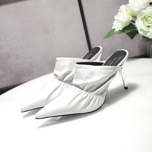 SNBAL Shoes White Heels Mule