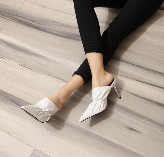 SNBAL Shoes White Heels Mule