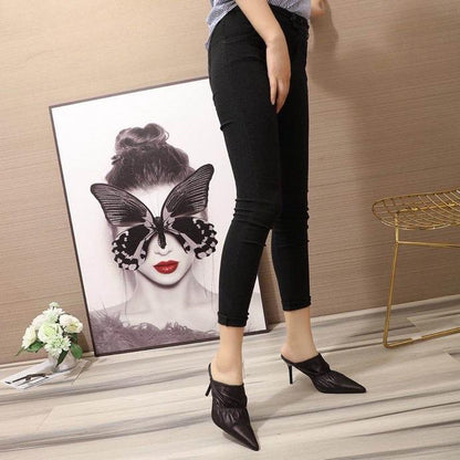 SNBAL  Shoes Black Heels Mule