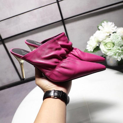 SNBAL  Shoes Fuchsia Heels Mule