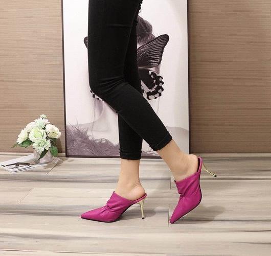 SNBAL  Shoes Fuchsia Heels Mule