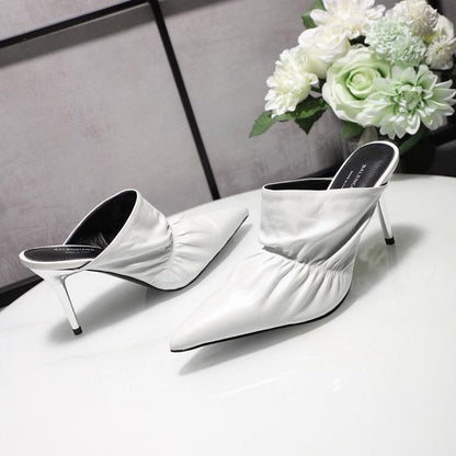 SNBAL Shoes White Heels Mule