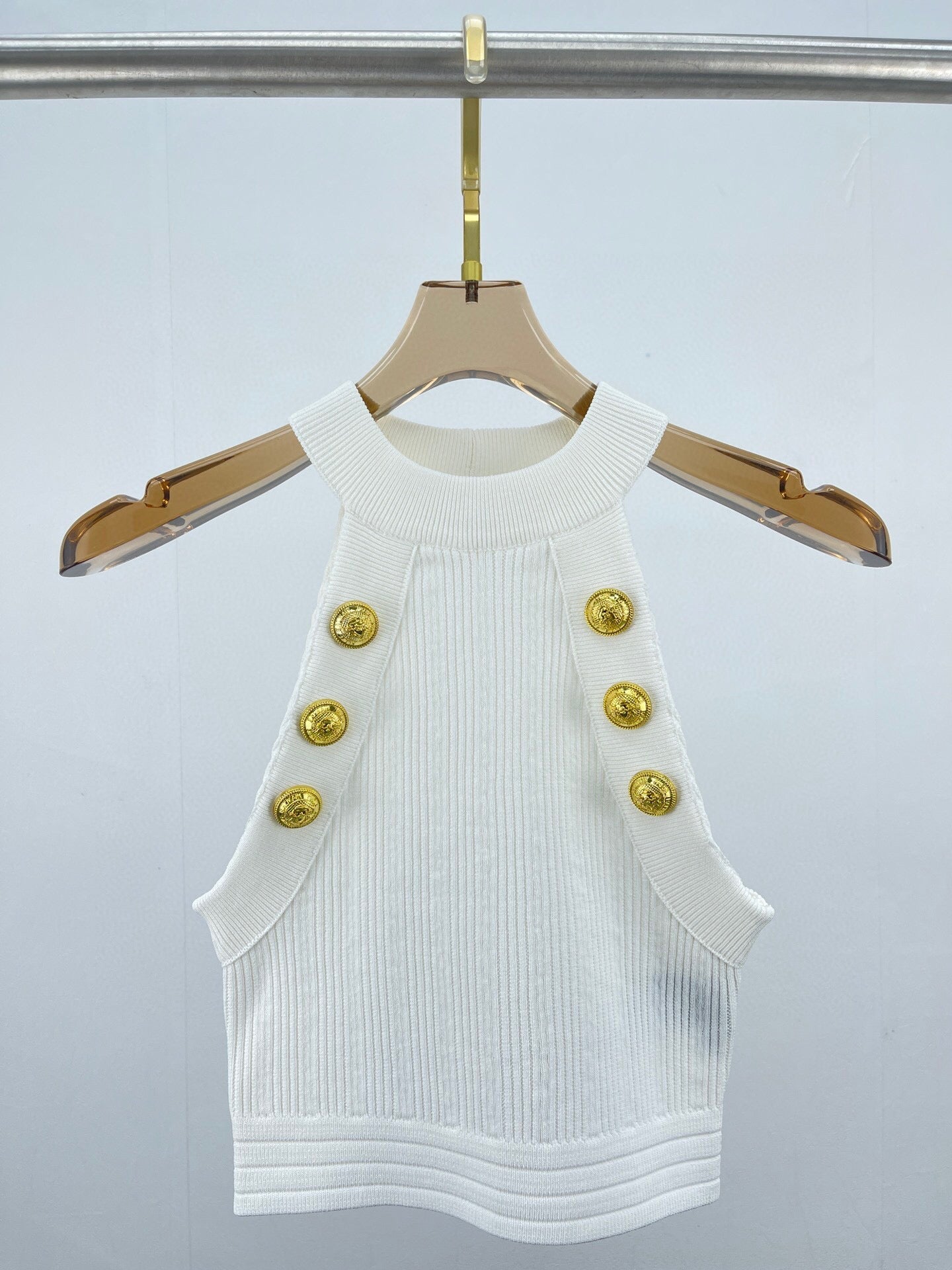 BALMA  Tank Knitted Top  T - shirt  3 Color's Woman