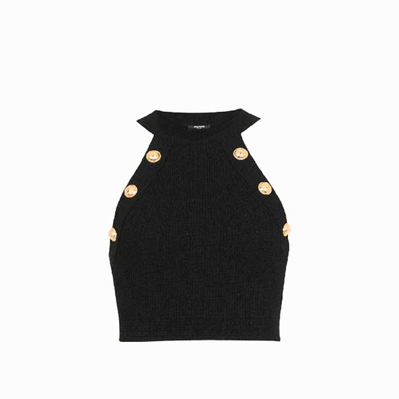 BALMA  Tank Knitted Top  T - shirt  3 Color's Woman