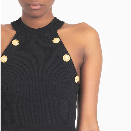 BALMA  Tank Knitted Top  T - shirt  3 Color's Woman