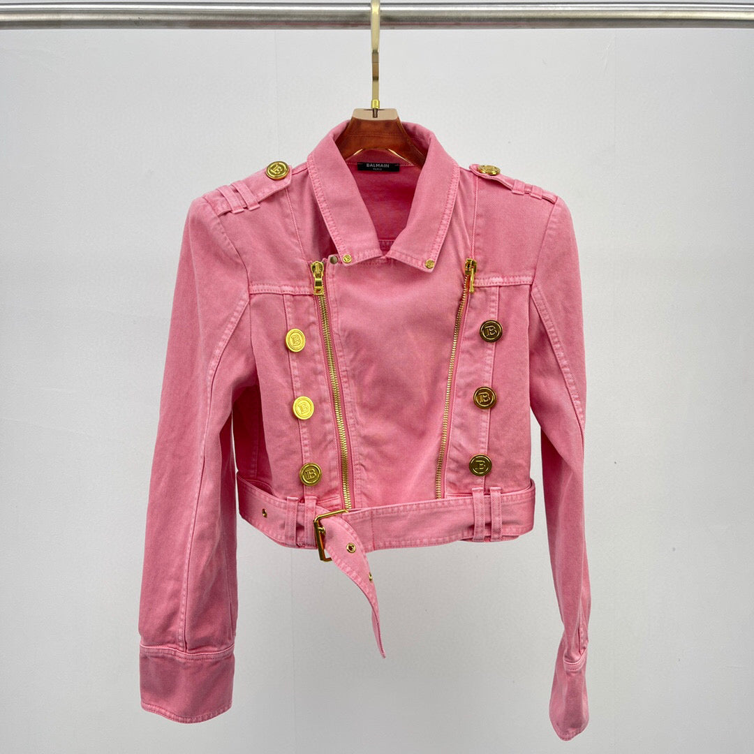 Balma*in Jeans Jacket Pink