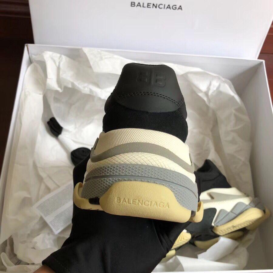 SNBAL  Triple S Black White Sneakers