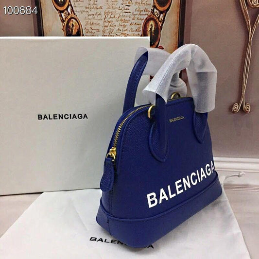 SNBAL Ville Printed Leather XS Blue Bag