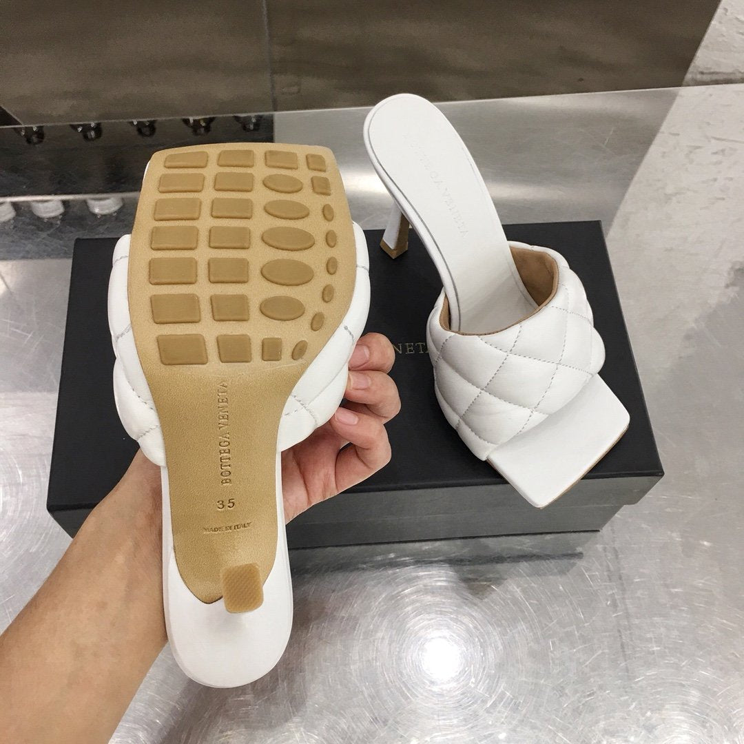 Bot Venet Shoes White Heels Padded