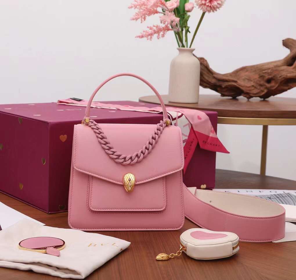BLG Leather  Bag 20 cm 2 Color 's Pink