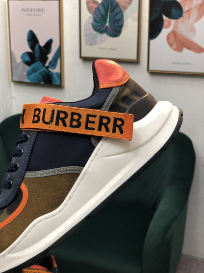 Burbber Sneakers Brown Orange