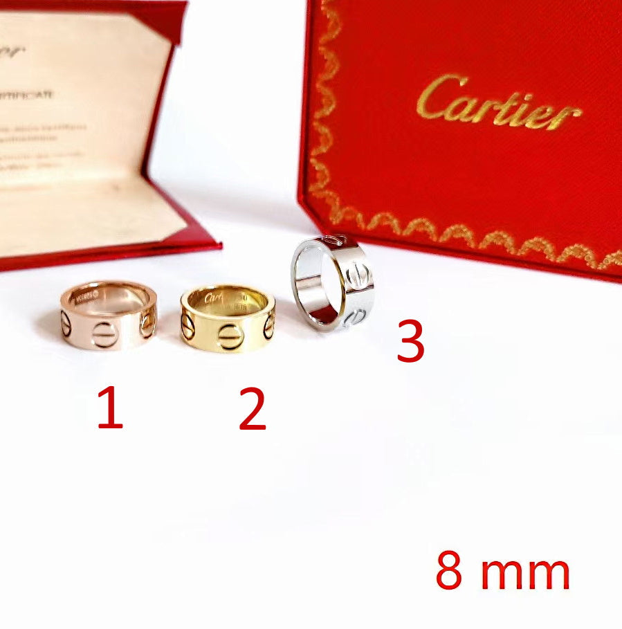 CART Fashion Rings 3 colors Width 8 mm