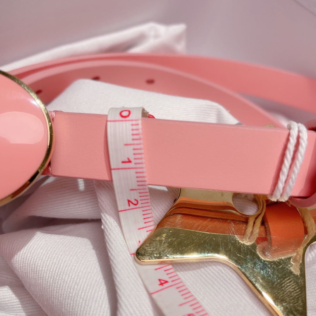CHD Leather Belt Pink