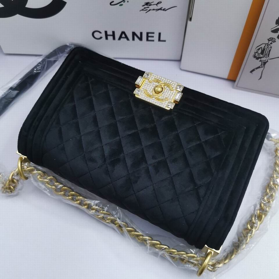 Chl Bag Velvet Black