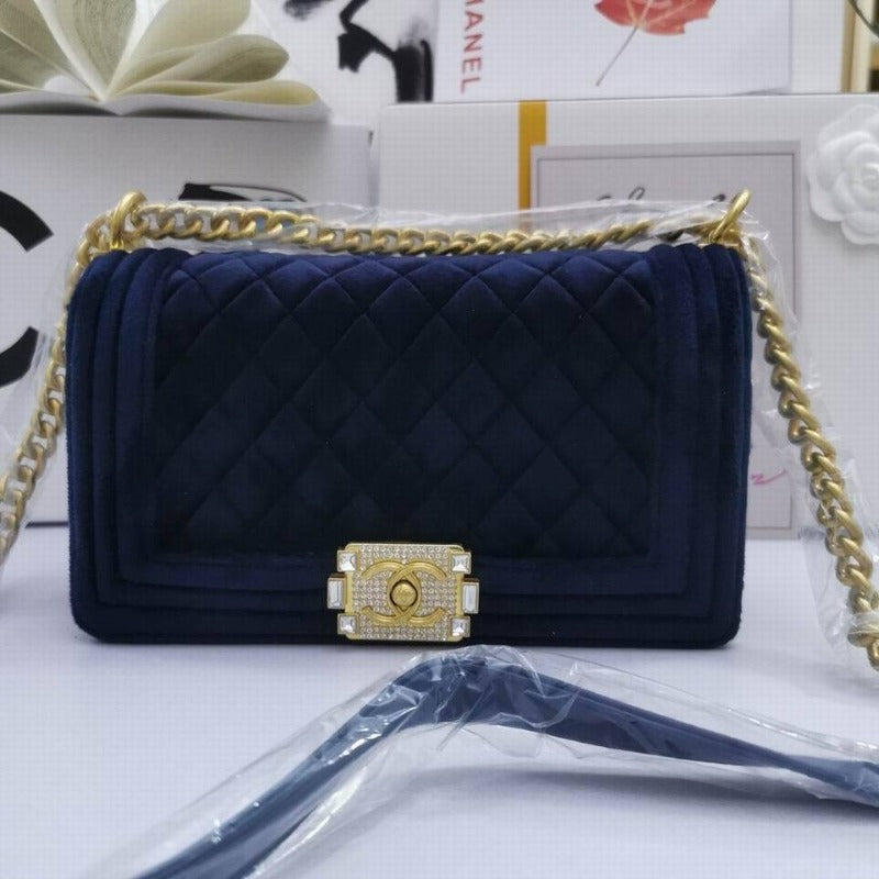 Chl Bag Velvet Blue