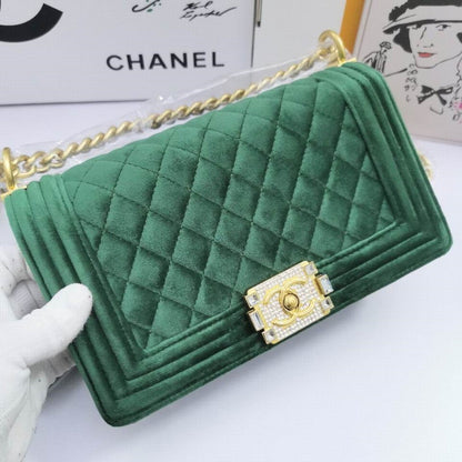Chl Bag Velvet Green