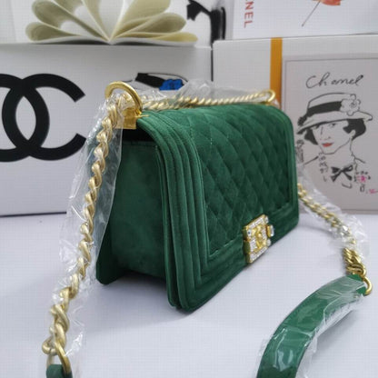 Chl Bag Velvet Green