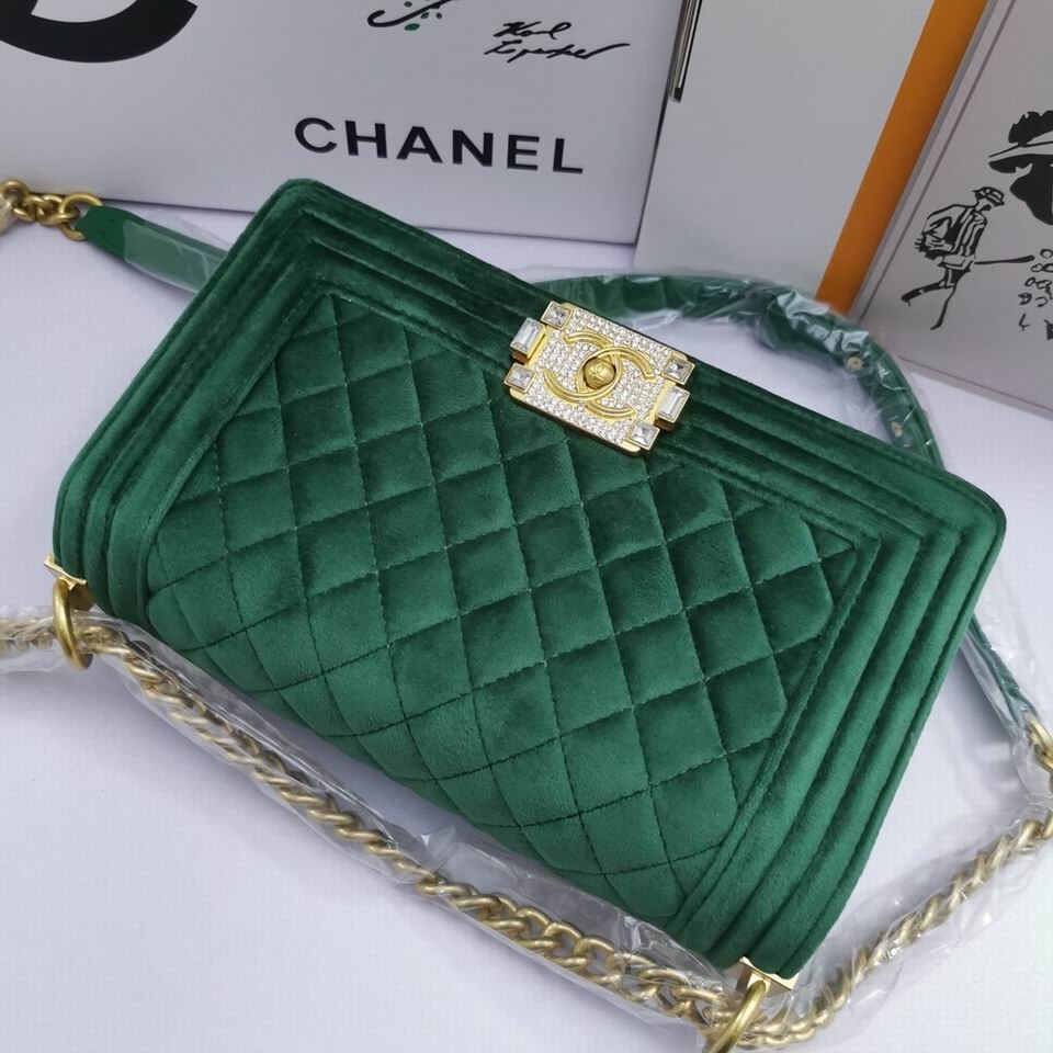 Chl Bag Velvet Green