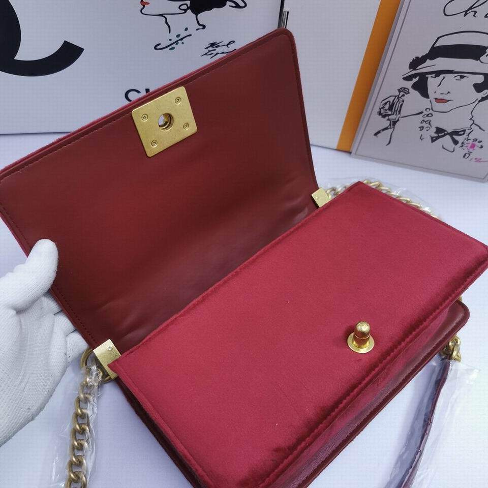 Chl Bag Velvet Red