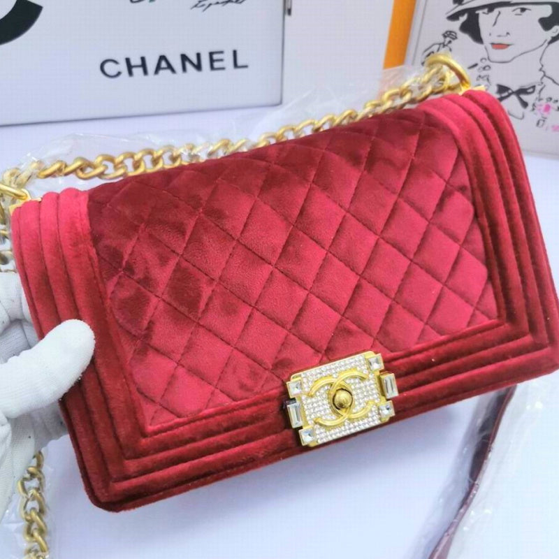 Chl Bag Velvet Red