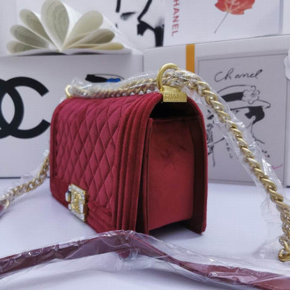 Chl Bag Velvet Red