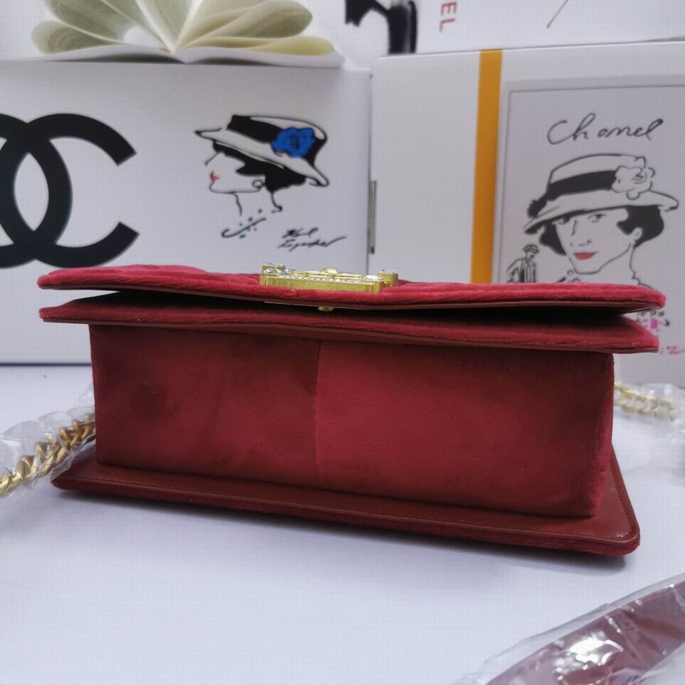 Chl Bag Velvet Red