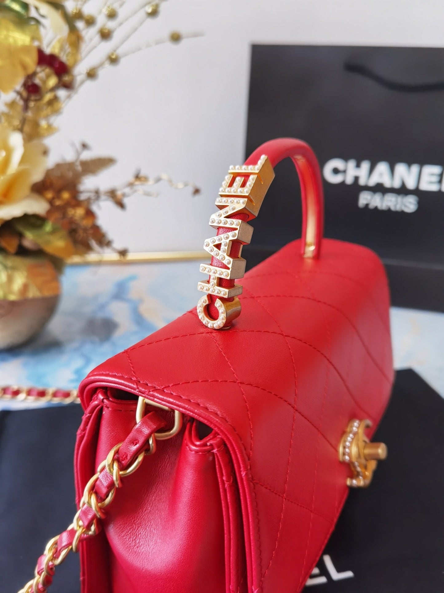 CHL Bag  20 Cm Handle Red
