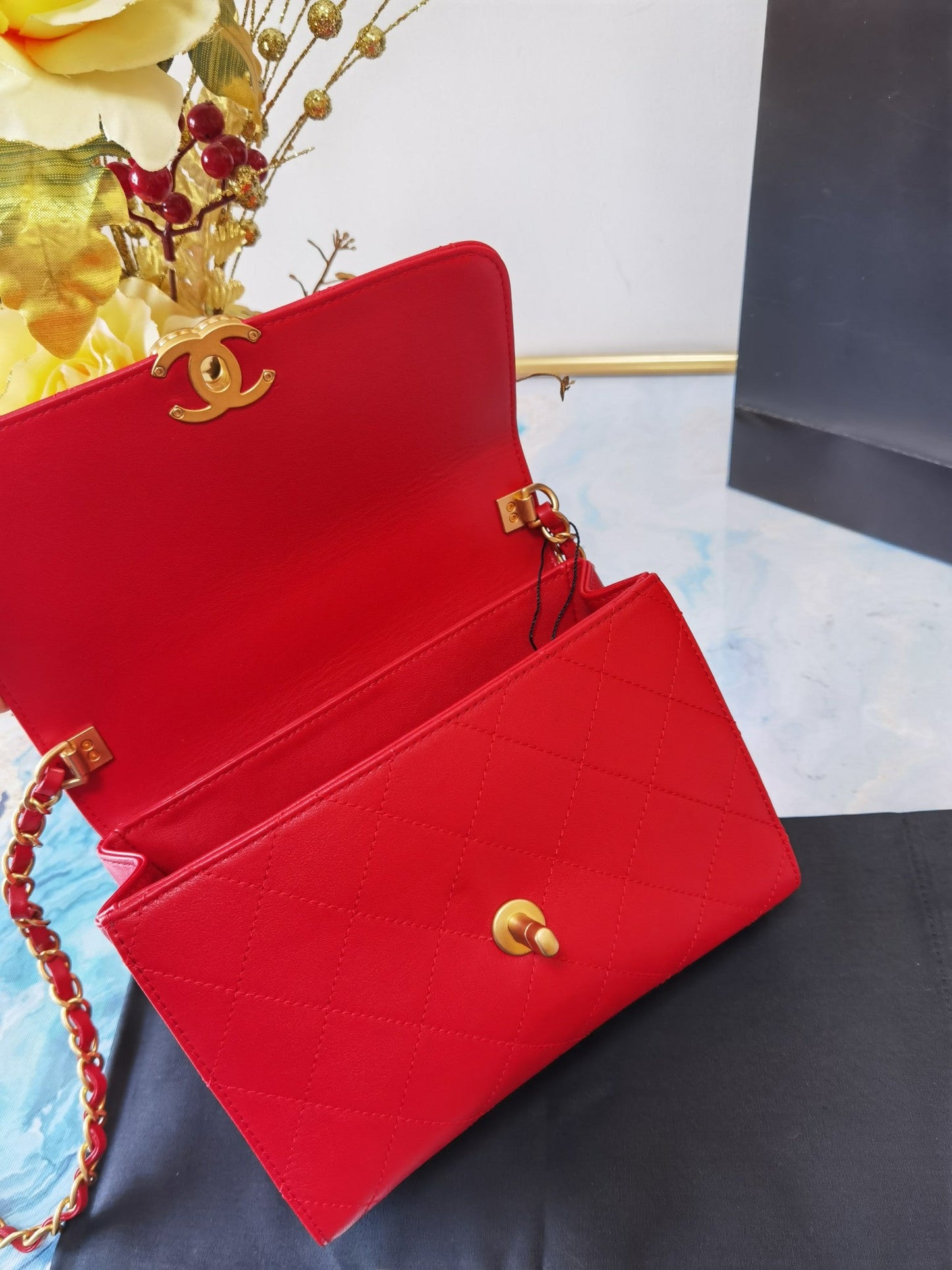 CHL Bag  20 Cm Handle Red