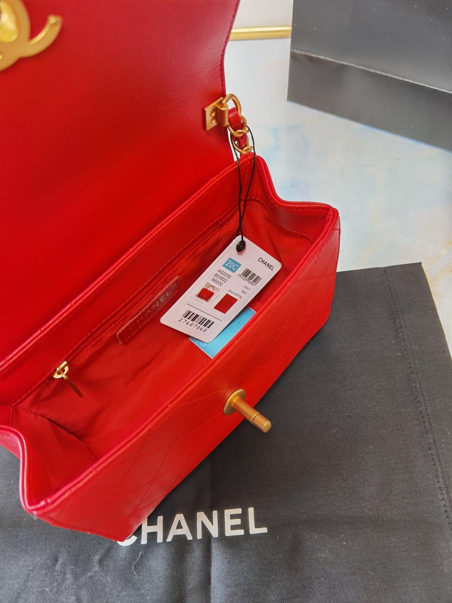 CHL Bag  20 Cm Handle Red