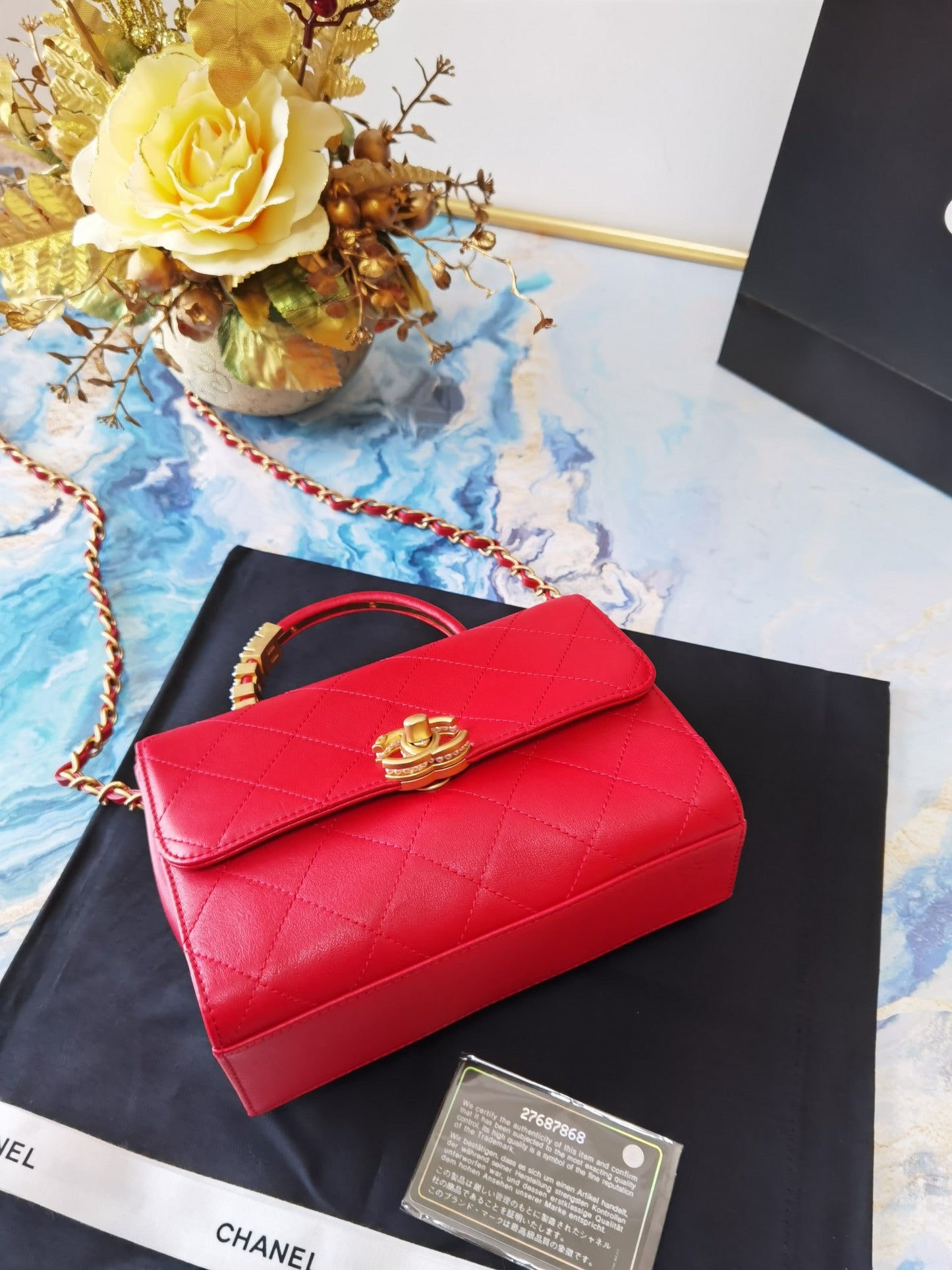 CHL Bag  20 Cm Handle Red