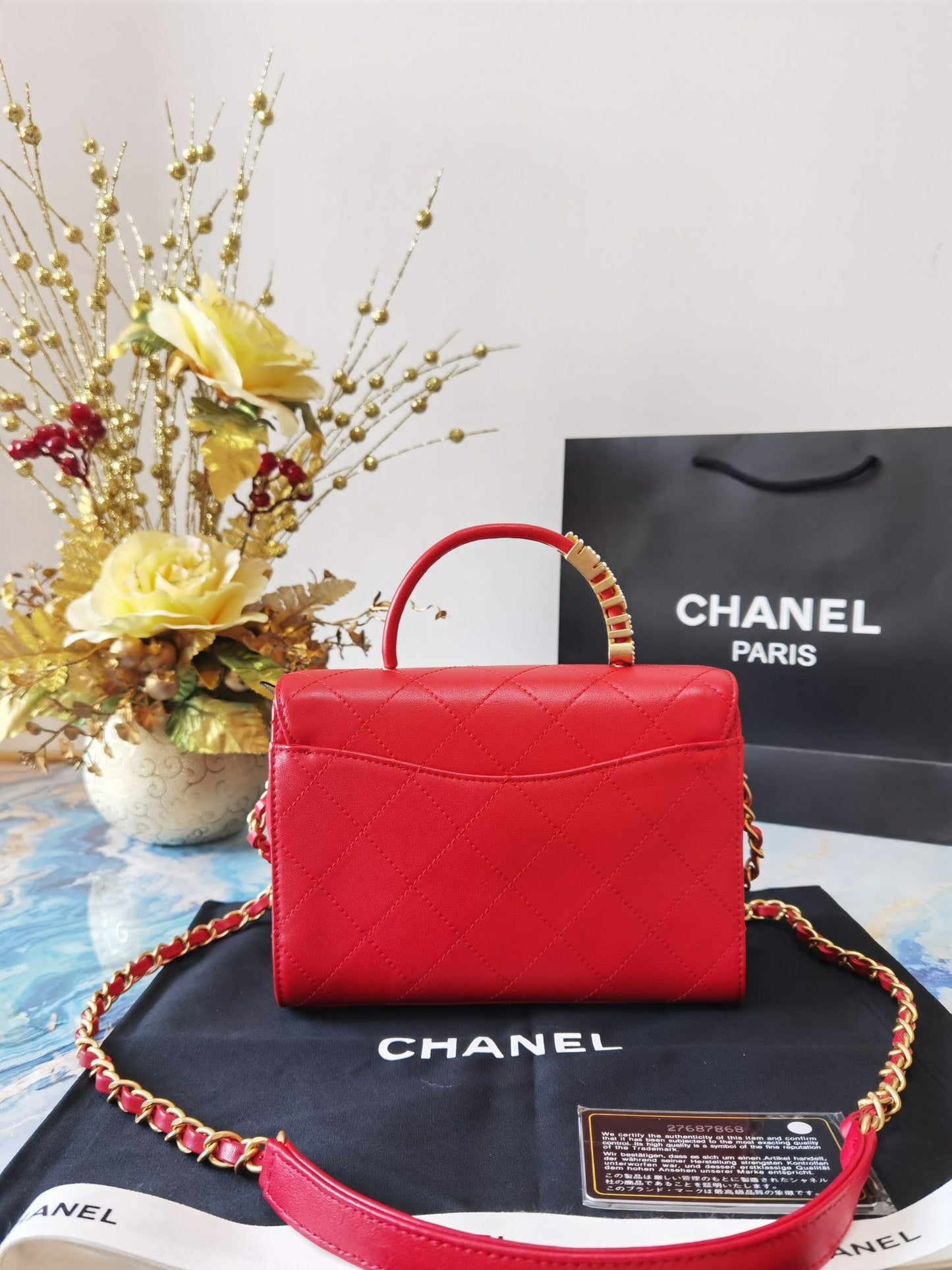 CHL Bag  20 Cm Handle Red