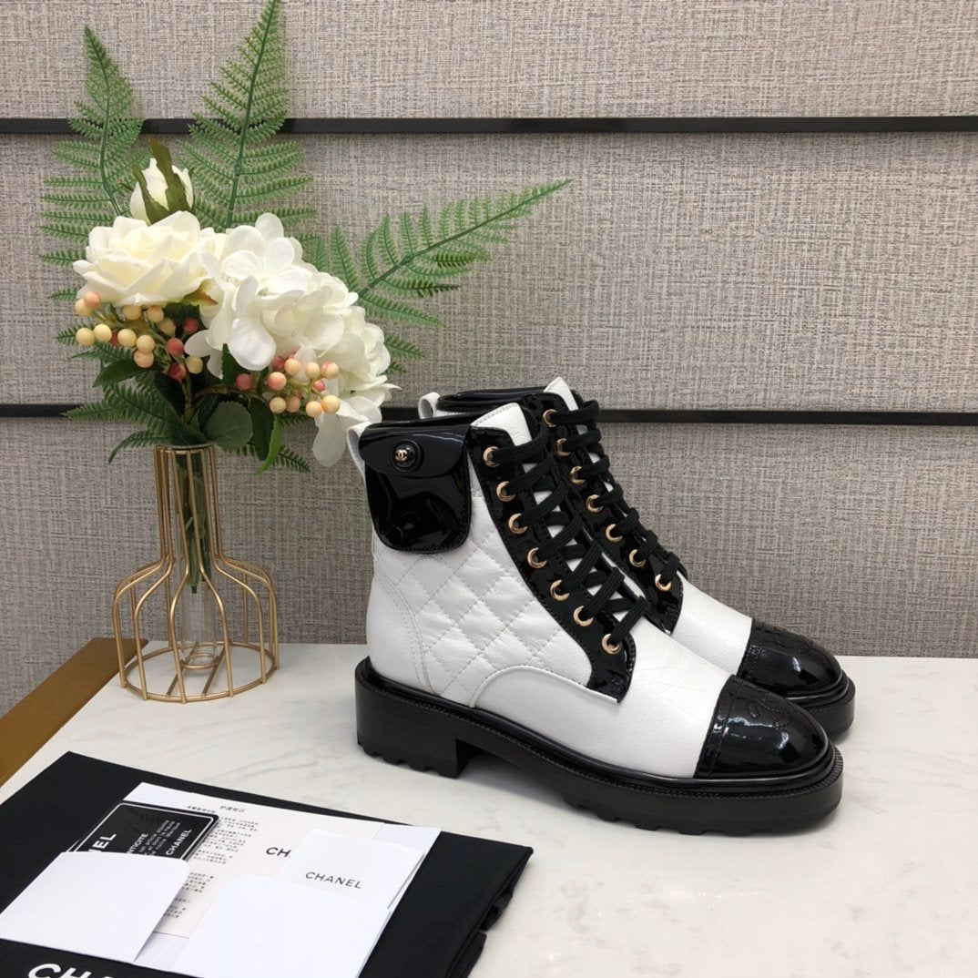 Chl Boots Black White