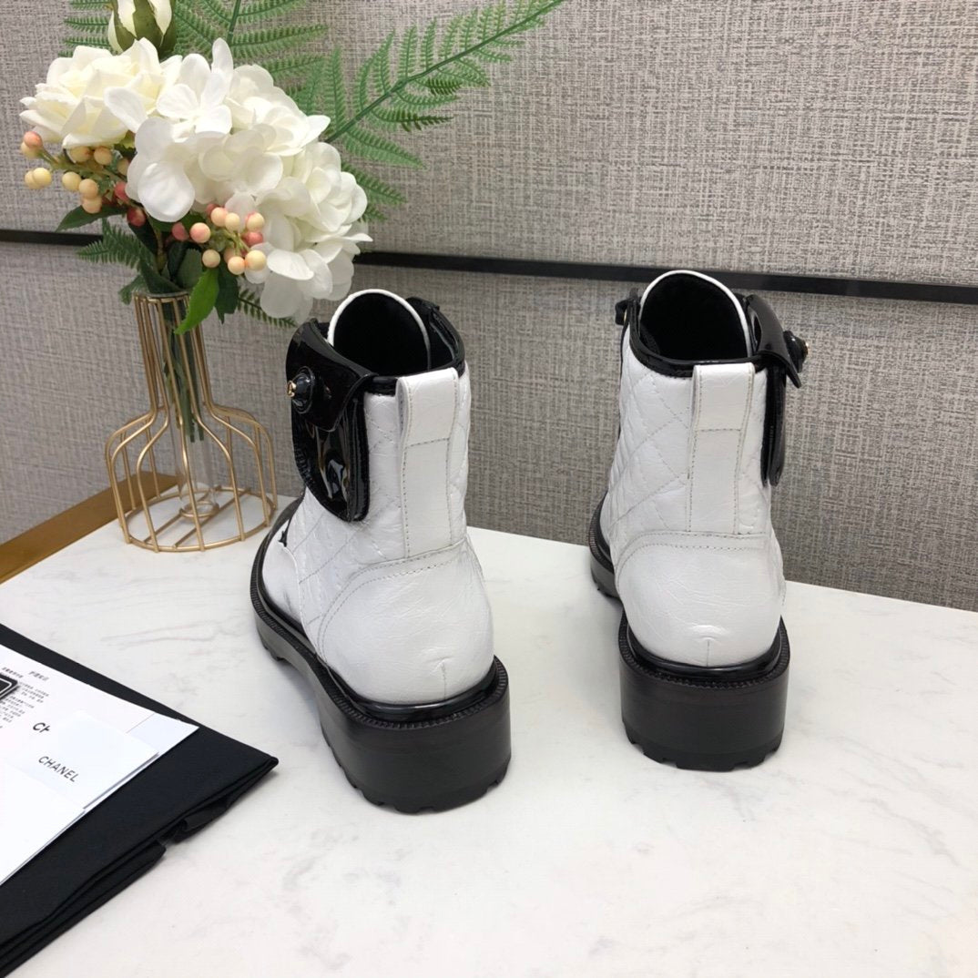 Chl Boots Black White