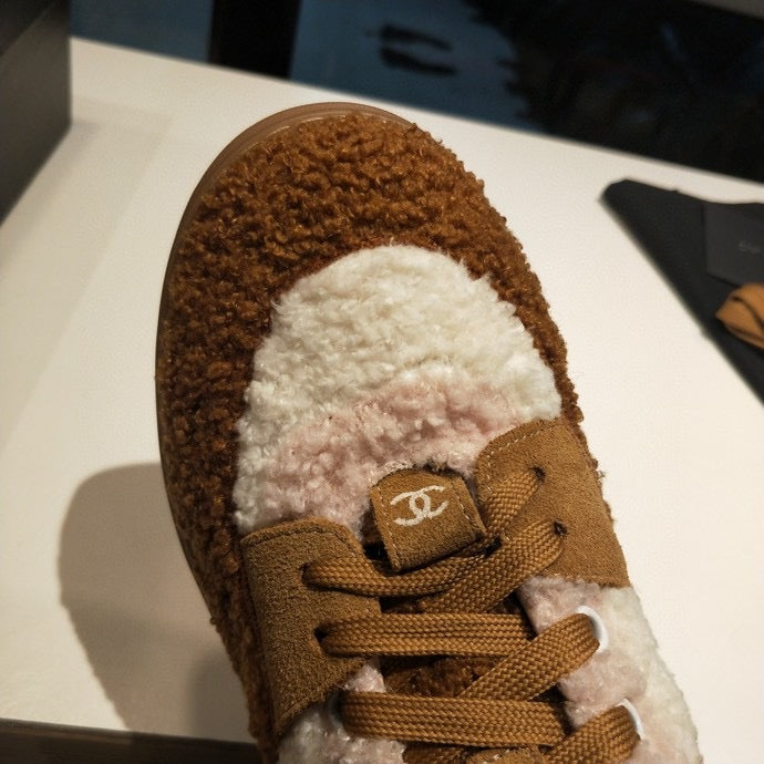 CHL Sneakers High Shearling Fur Brown