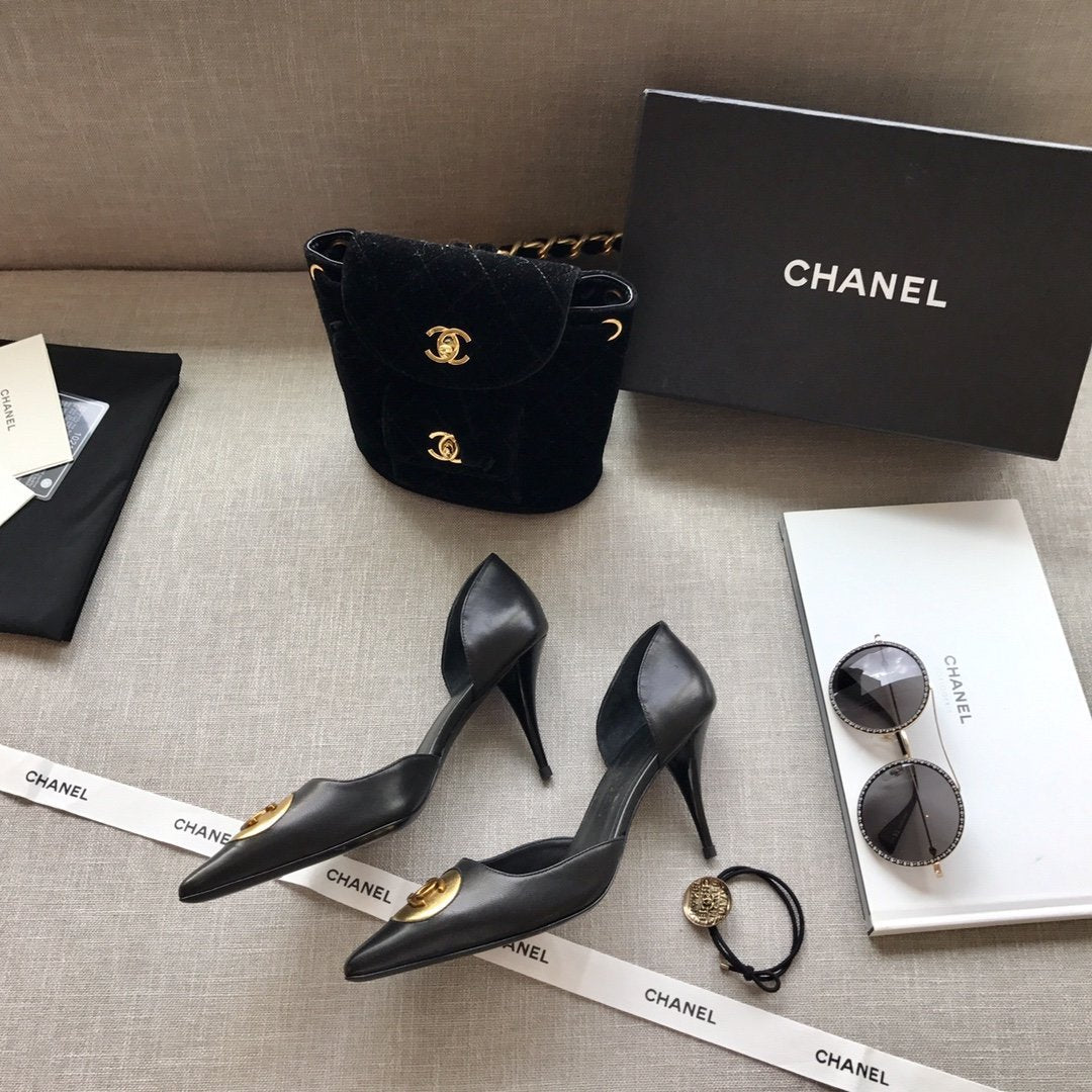 Casa dei Shoes Heels Black