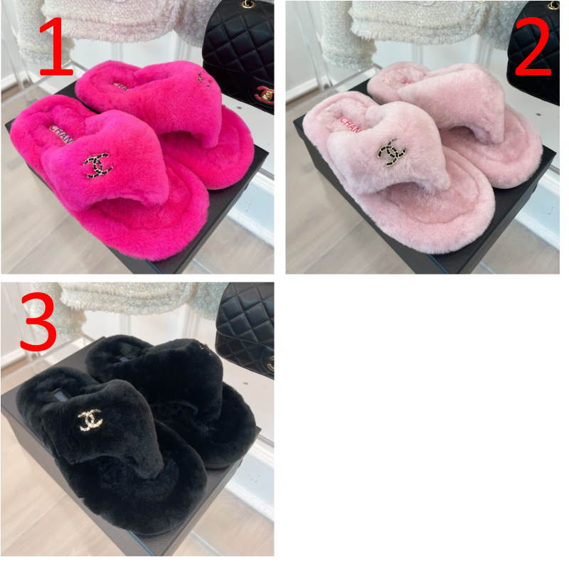 CHL  Slippers  Fur 3 Color 's
