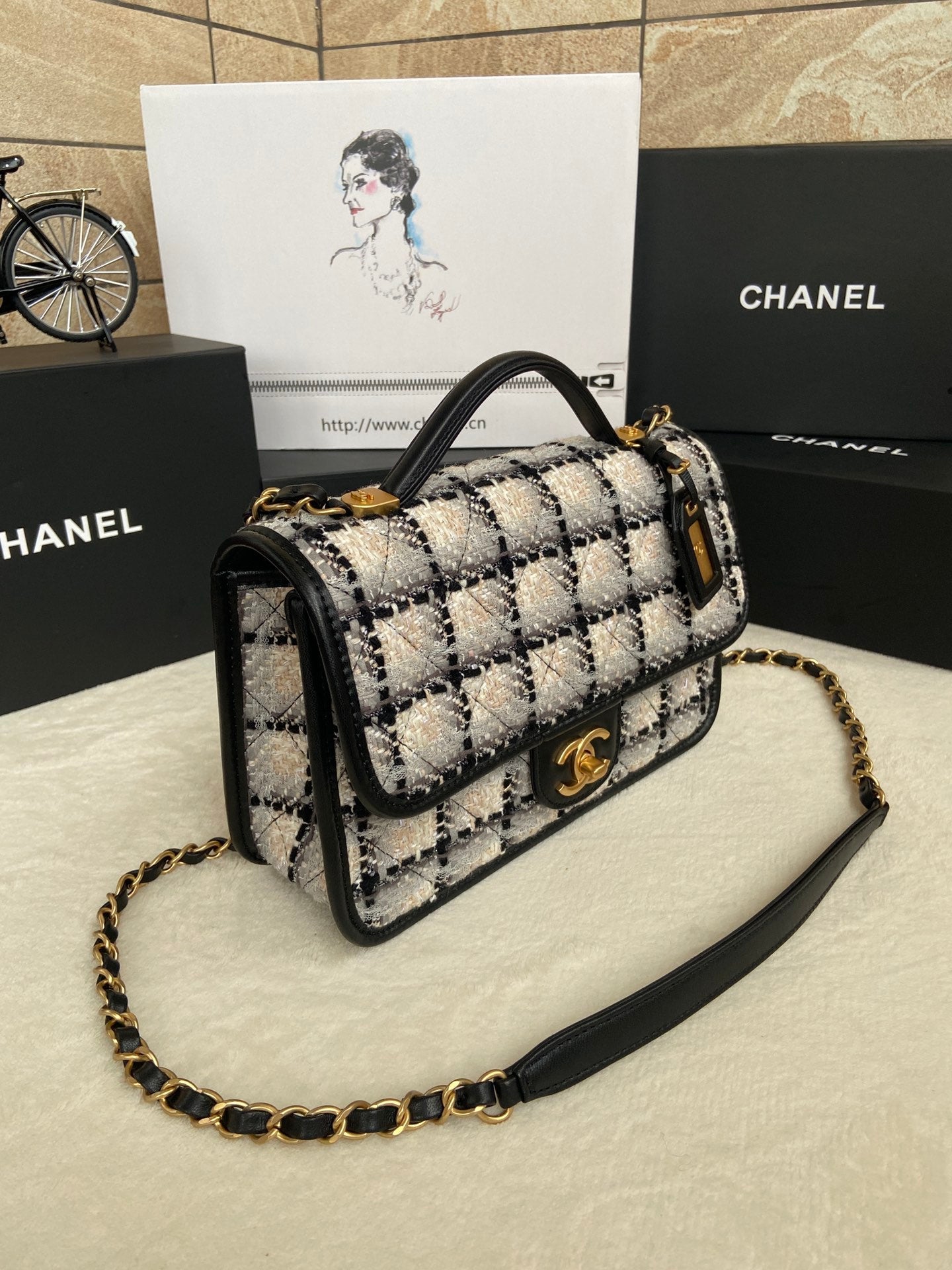 CHL  Bag Tweed  25 cm