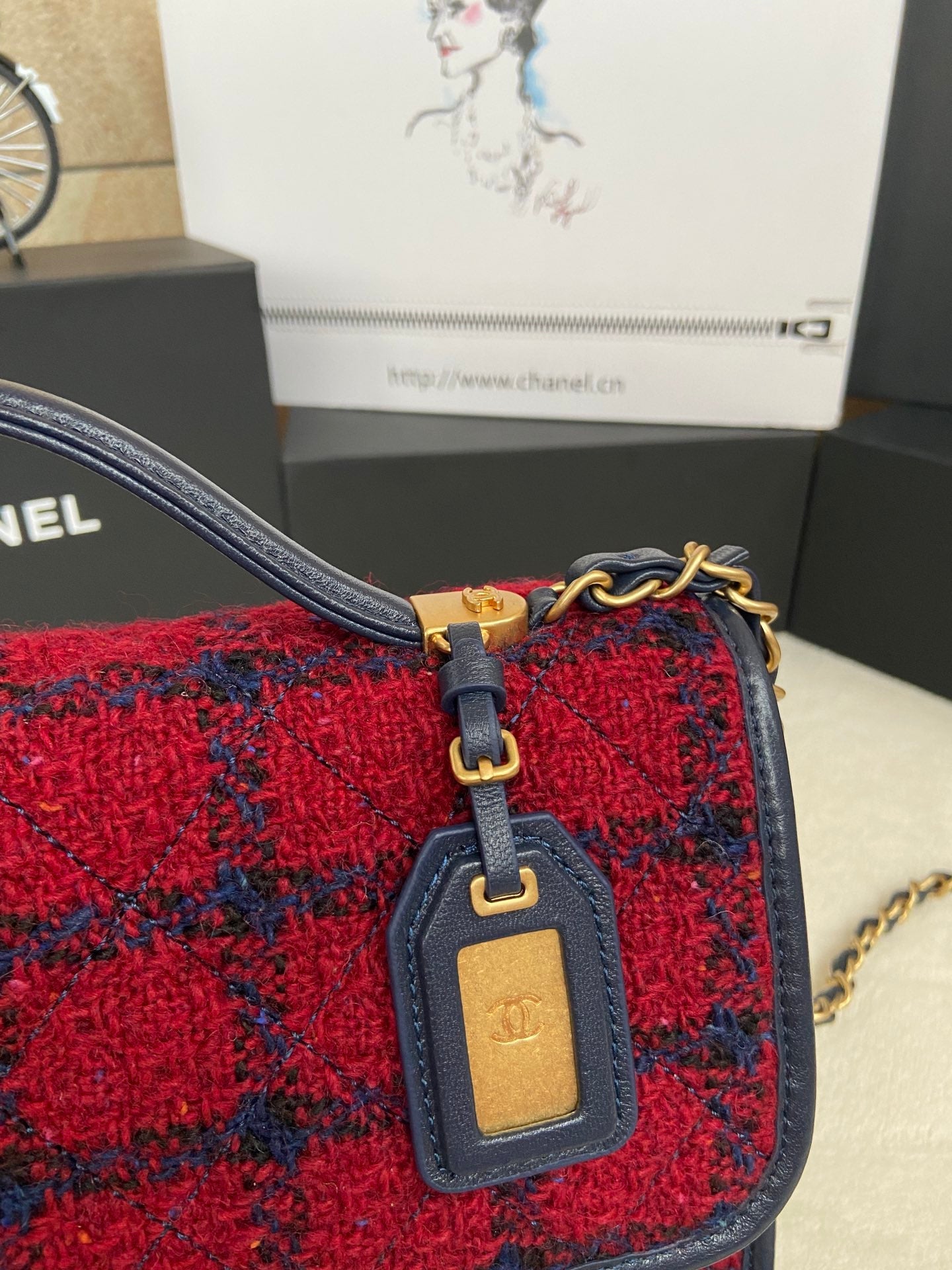 CHL  Bag Tweed  25 cm