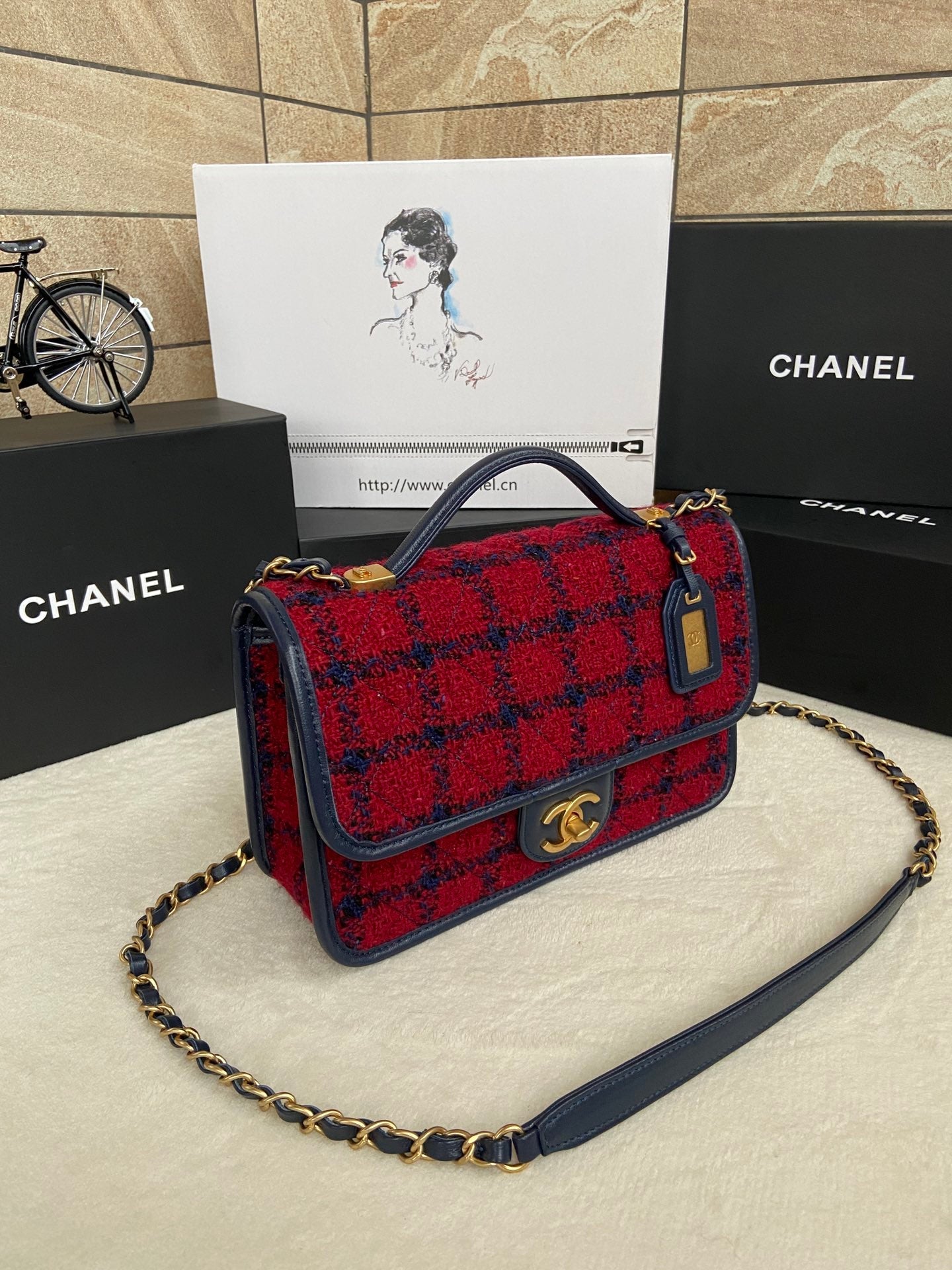 CHL  Bag Tweed  25 cm