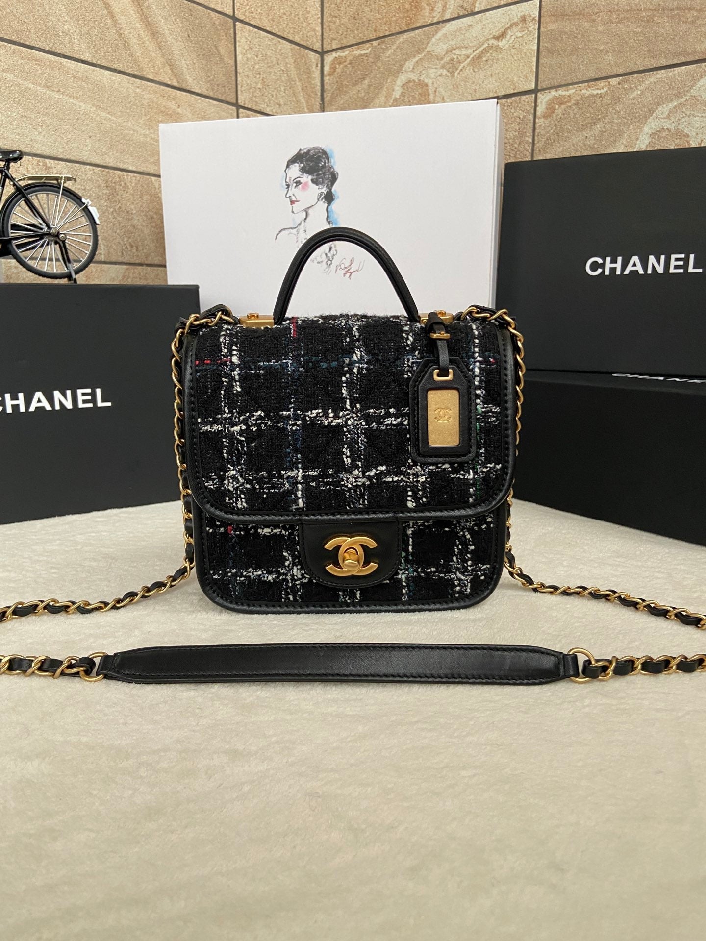 CHL  Bag Tweed  Small 20 cm