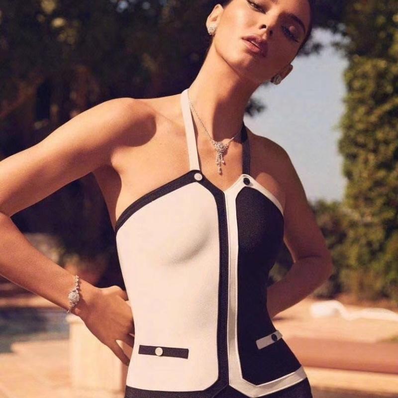 Chl  Fashion Top Black White