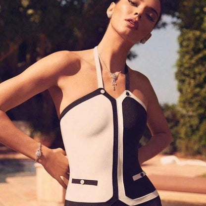 Chl  Fashion Top Black White