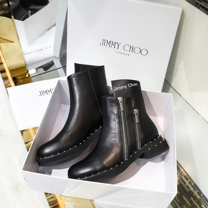 Chu Boots Black  Zippers